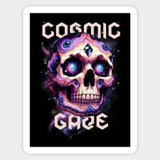 Cosmic space skull head Sticker